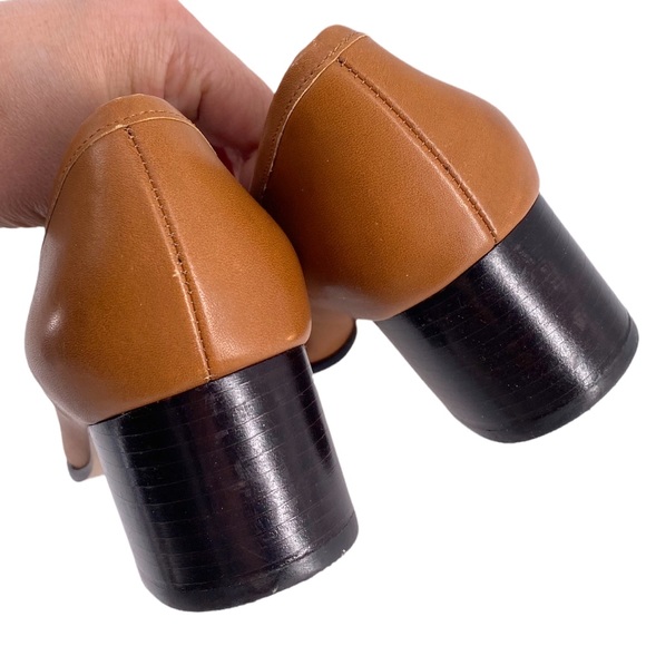 Ralph Lauren Leather Tan Heels Size 8 - Picture 2 of 8